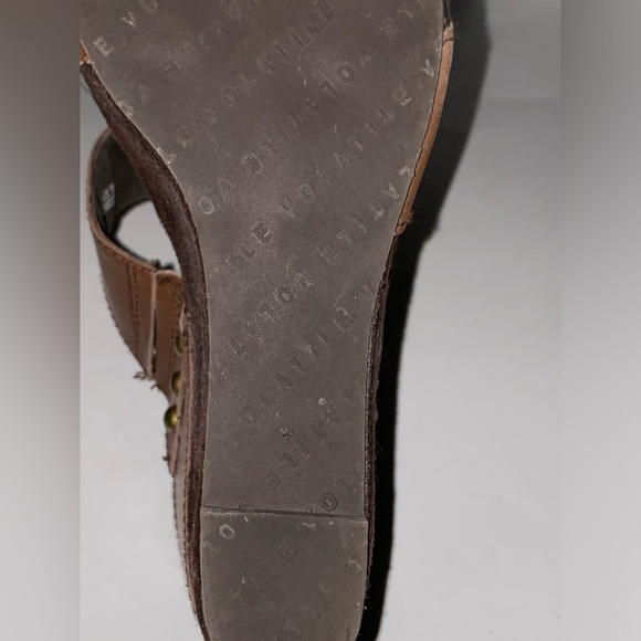 Very Volatile Karma Women Open Toe Wedge Platform Sandal Brown Slip-On Casual - Picture 6 of 7